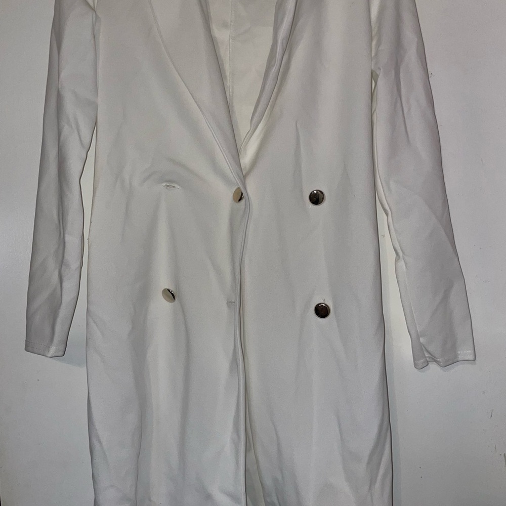 Boohoo White Trench Coat